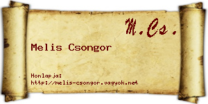 Melis Csongor névjegykártya